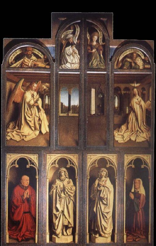Jan Van Eyck The Ghent altar piece voltooid Sweden oil painting art